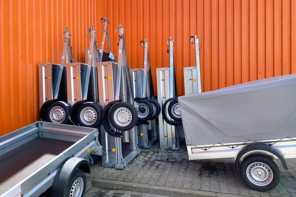 Aluminum plate trailer beds vehicle parts storage