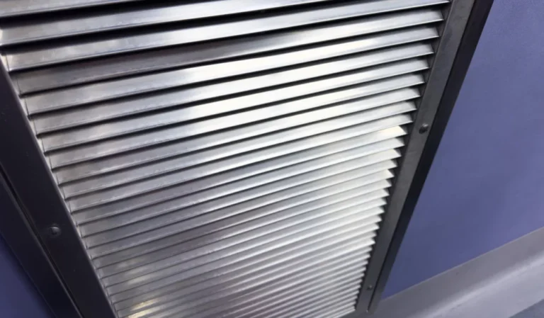Aluminum strip louver duct ventilation system